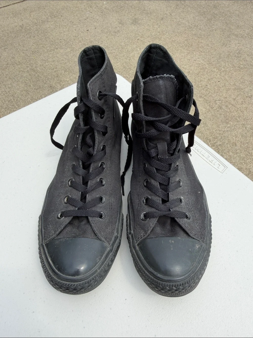 Converse Men's High-Top Sneakers in Black - Picture 1 of 3